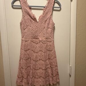 Trixxi Blush Lace Dress